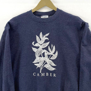 Champion Eco Women's Camber Sweatshirt Plant Leaf Graphic Cozy Soft Blue Size M