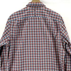 Banana Republic Men's Soft Wash Shirt Plaid Button Up Blue Red Tall Size 16-16.5