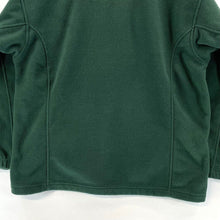 Barron Men's Fleece Sweater Zip Pockets Zip Line Crew Outdoor Vtg Green Size L