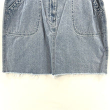 Fashionable Women's Blue Denim Frayed Skirt Size10