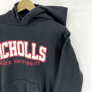 Champion Men's Hoodie Sweater Nicholls State University Sports Black Size S