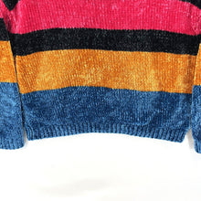 Deep Sugar Women's Soft Sweater Cozy Boxy Knit Bright Yellow Pink Blue Size S