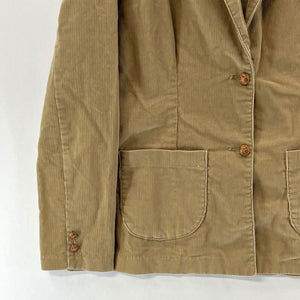 Wrangler Women's Corduroy Blazer Ribbed Jacket Made USA Vtg Camel Tan Size S