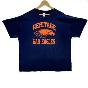 Gildan Men's Graphic T Shirt Heritage War Eagles Sports Navy Blue Size 2XL