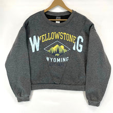 Modern Reconstructed Women's Sweater Yellowstone Wyoming Souvenir Gray Size L