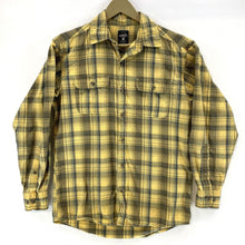 Red Head Men's Plaid Button Up Shirt Lightweight Workwear Yellow Blue Size S