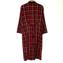 Halmode Petites Women's Maxi Dress Vtg Double Breasted Button Plaid Red Size 10P