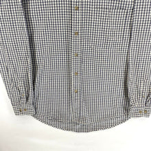 Wrangler Men's Plaid Button Up Shirt Rugged Wear Outdoor Blue White Size L