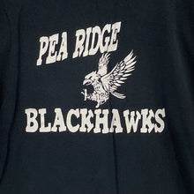 Gildan Men's Graphic T Shirt Pea Ridge Blackhawks Grunge Distressed Black Size L