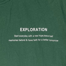 Men's Soft Graphic T Shirt Exploration Hopeful Quote Outdoor Green Size M