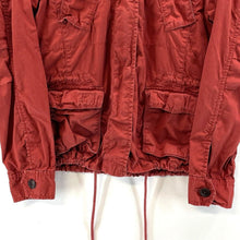 Eddie Bauer Women's Light Jacket Cinch Waist Packable Hood Outdoor Red Size M