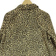 Joan Rivers Women's Light Jacket Blouse Pockets Leopard Cheetah Brown Size M