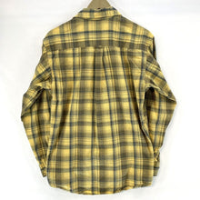 Red Head Men's Plaid Button Up Shirt Lightweight Workwear Yellow Blue Size S