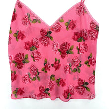 M Size Pink Floral Sheer Tank