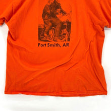 Gildan Men's T Shirt Suzie Q's Fort Smith AR Souvenir Bright Orange Size XL