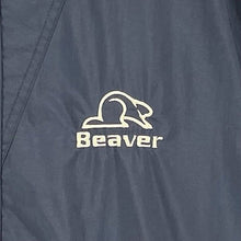 North End Men's Windbreaker Jacket Zip Up Beaver Stitching Navy Blue Size XL