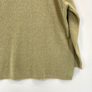 Anthony Richards Women's Knit Sweater Holiday Shiny Gold Beige Size 1X