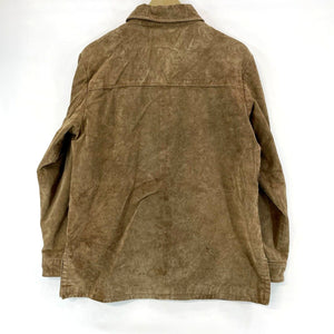 L Size Stylish Suede Jacket Brown