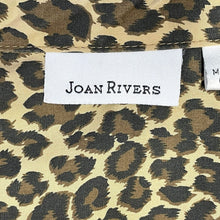 Joan Rivers Women's Light Jacket Blouse Pockets Leopard Cheetah Brown Size M