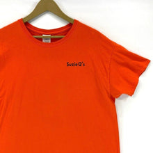 Gildan Men's T Shirt Suzie Q's Fort Smith AR Souvenir Bright Orange Size XL