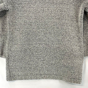 Vintage Women's Cozy Knit Sweater Open Cardigan Pockets Heather Gray Size S