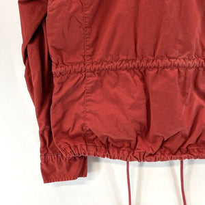 Eddie Bauer Women's Light Jacket Cinch Waist Packable Hood Outdoor Red Size M