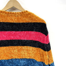 Deep Sugar Women's Soft Sweater Cozy Boxy Knit Bright Yellow Pink Blue Size S