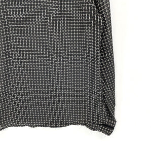 Norton McNaughton Women's Button Up Blouse Sheer Light Polka Dot Black Size 6