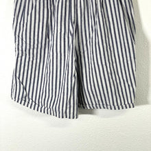 ILIO Women's Nautical Shorts Hight Waist Lightweight Striped Blue White Size M