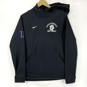 Nike Dri Fit Men's Hoodie Softball 11 Fayetteville Bulldog Sports Black Size L