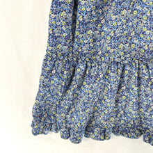 Universal Thread Women's Flowy Dress Floral Ruffle Criss Cross Blue Size XS