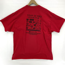 Men's Tour De BBQ T Shirt Razorback Bicycle Mountain Souvenir Red Size XL