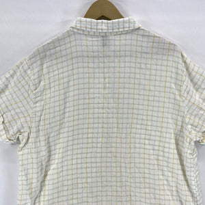 Universal Thread Women's Button Blouse Picnic Plaid Blue Yellow White Size XL