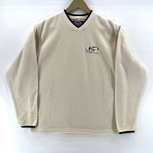 Cozy Ski Stitching Sweater Beige S