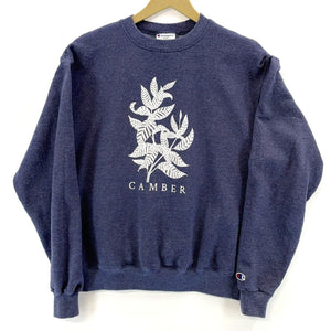 Champion Eco Women's Plant Leaf Graphic Sweatshirt Blue Size M