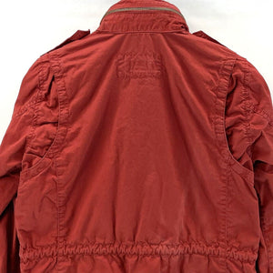 Eddie Bauer Women's Light Jacket Cinch Waist Packable Hood Outdoor Red Size M