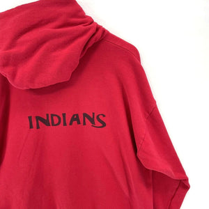 Hanes Men's Hoodie Sweater Ramay Pride Runs Deep Indians Sports Red Size XL