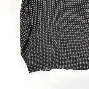 Norton McNaughton Women's Button Up Blouse Sheer Light Polka Dot Black Size 6