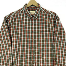 Eddie Bauer Men's Button Up Shirt Heavy Oversized Plaid Green Orange Size 2XL