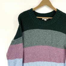 American Eagle Women's Knit Sweater Soft Pastel Striped Blue Green Pink Size M