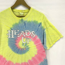 Port Co Men's T Shirt Heads Up Lambert's Cafe MO Tie Dye Blue Pink Yellow Size L