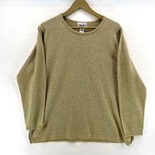 Anthony Richards Women's Knit Sweater Holiday Shiny Gold Beige Size 1X