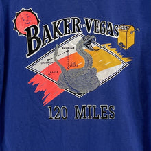 Russell Men's T Shirt Cup Relay Baker to Vegas 120 Mile Vtg Made USA Blue Size L