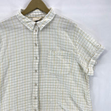 Universal Thread Women's Button Blouse Picnic Plaid Blue Yellow White Size XL