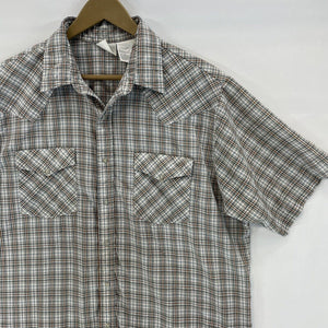 Western Style Plaid Shirt L