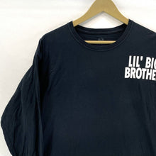 Fruit of Loom Men's Long Sleeve T Shirt Lil Big Brother Knuckles 23 Black Size L