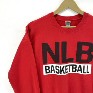 Gildan Men's Fleece Sweatshirt NLB Basketball Swiss Sports Red Size S