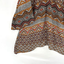 Cato Women's Boho Blouse Tunic Cover Up Hippie Tribal Striped Orange Size 14W