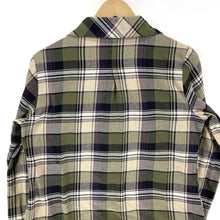 Lee Women's Soft Button Up Shirt Lightweight Outdoor Plaid Green Purple Size M