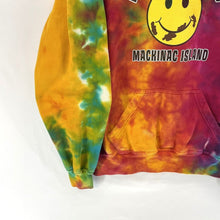 Retro Vision Women's Tie Dye Hoodie Fudge Smiley Face Mackinac Island Size S